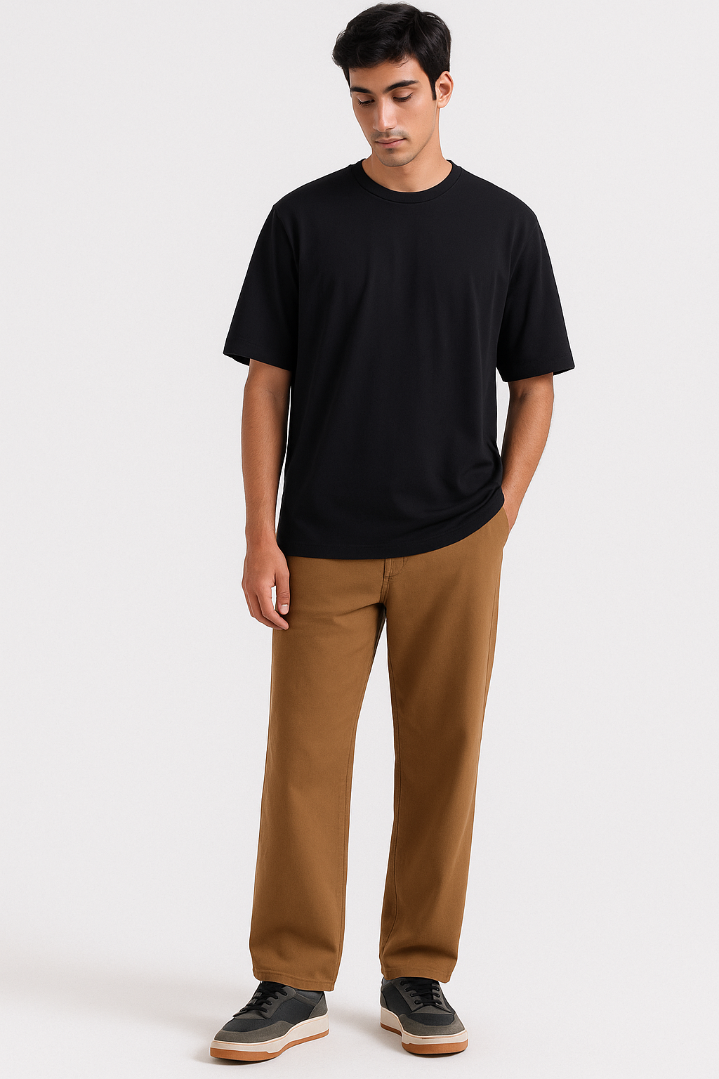 Black Crew Neck Tee – ARAM Collection