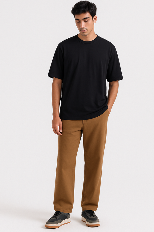Black Crew Neck Tee – ARAM Collection