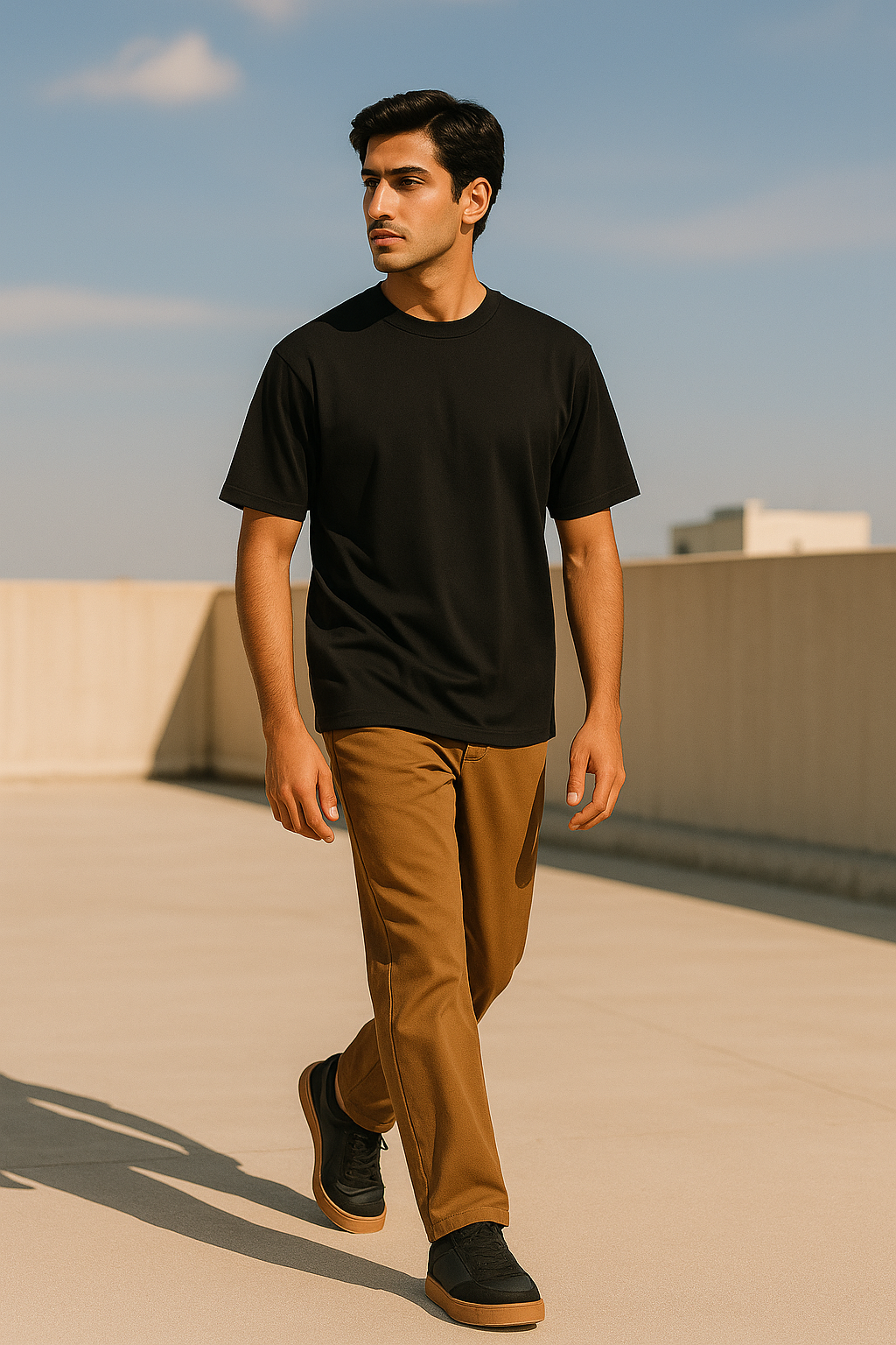 Black Crew Neck Tee – ARAM Collection