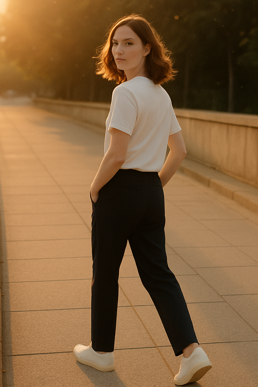 White Crew Neck Tee – ARAM Collection